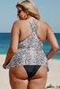 Immagine di TANKINI PLUS SIZE SCOOP NECK RACERBACK LEOPARD PRINT